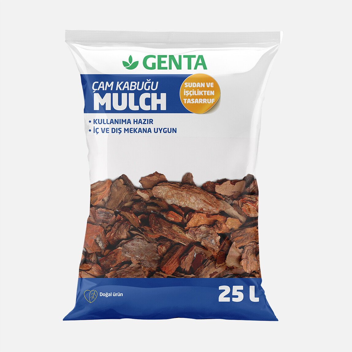    Genta Mulch Ufak Tane Çam Kabuğu 25 lt  