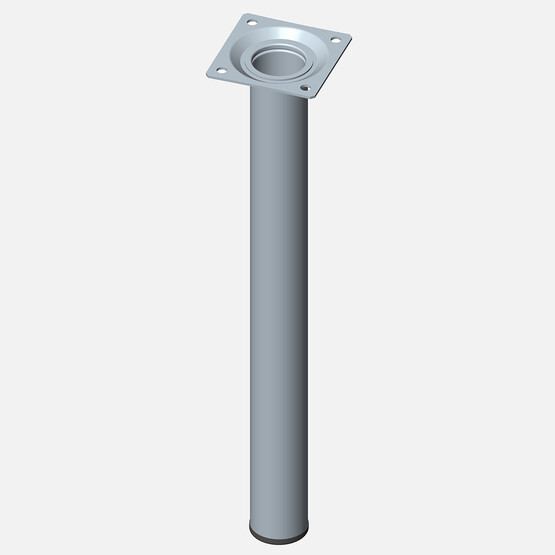 Regalux Masa Ayağı Çelik Boru Yuvarlak 300mm Paslanmaz Çelik Rengi 