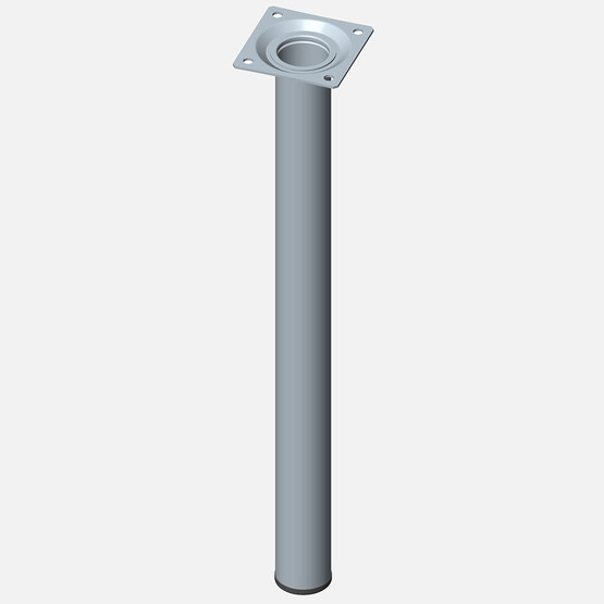 Regalux Masa Ayağı Çelik Boru Yuvarlak 400 mm Paslanmaz Çelik Renginde 