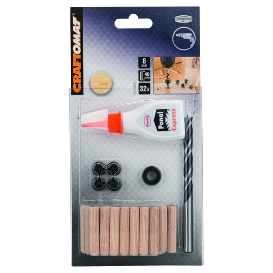 Craftomat Dübel Seti 8x40 mm (32 adet) 