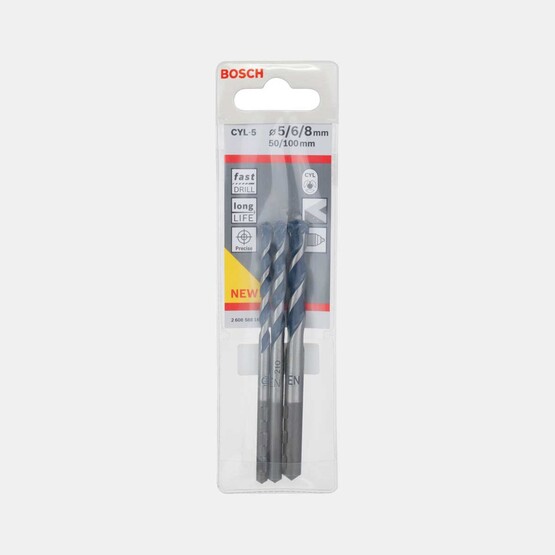 Bosch Beton Matkap Ucu 3'lü  5, 6, 8Mm Cyl5  Blue Granıte 