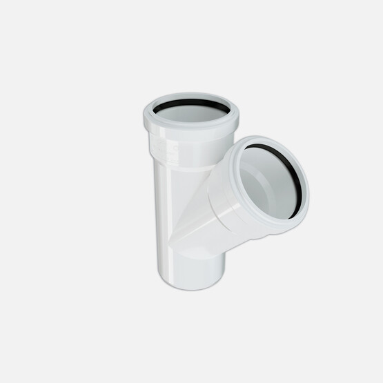 Hakan Boru 50X50 mm Çatal 45 Pvc-U  