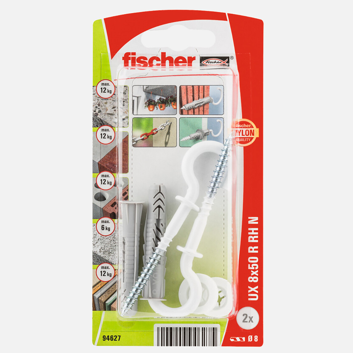    Fischer UX  8x50 Universal Dübel Yuvarlak Kancalı  