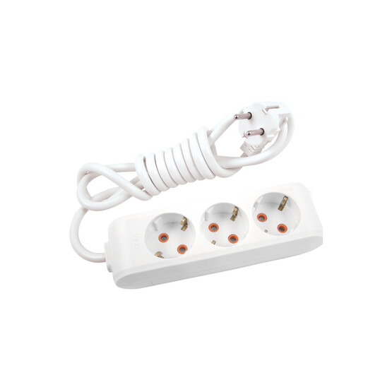 Viko Multi-Let 3'Lü Topraklı Kablolu Çocuk Korumalı 3 Metre Priz Beyaz 