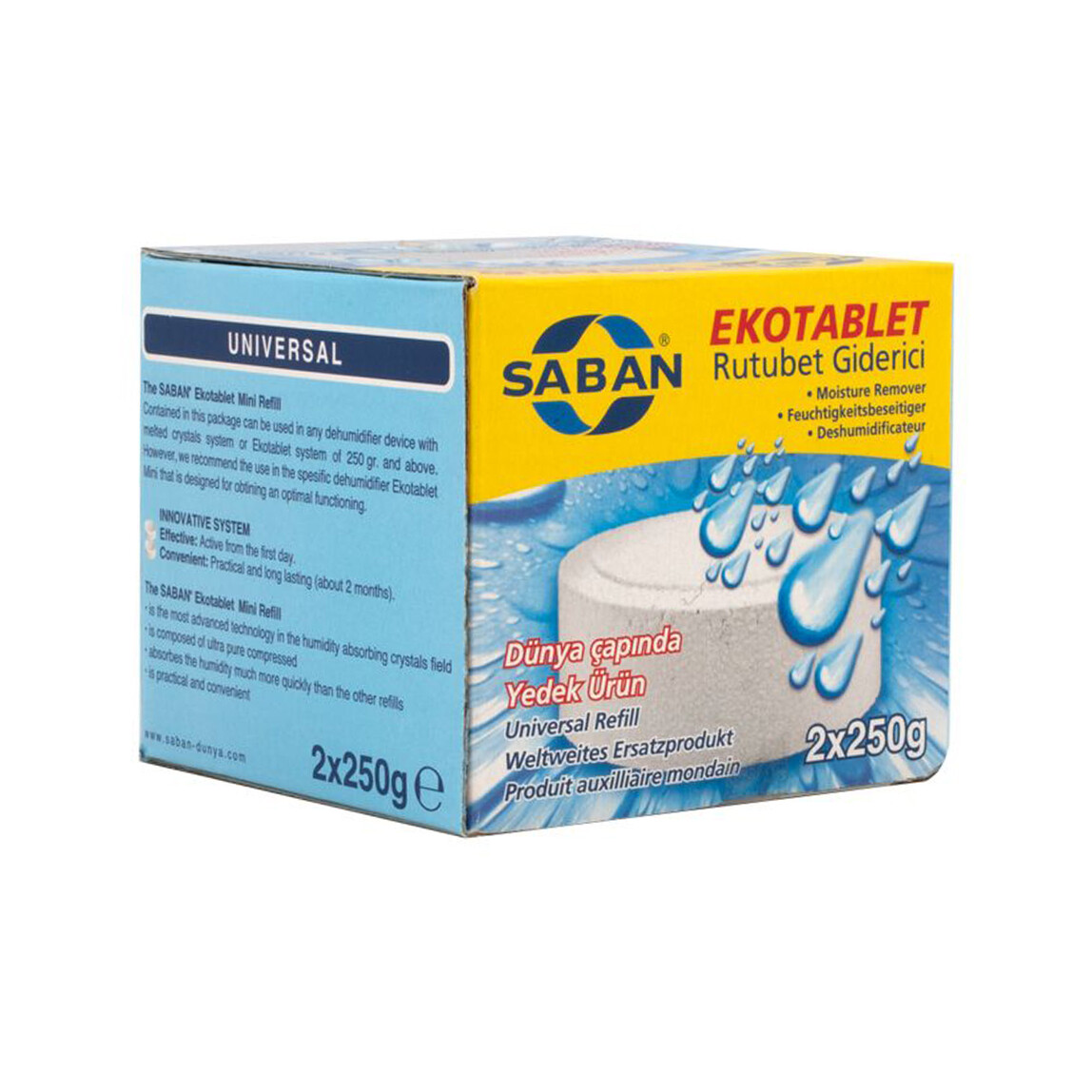    Saban Yedek Tablet Yeşil Elma 2x250 Gr  