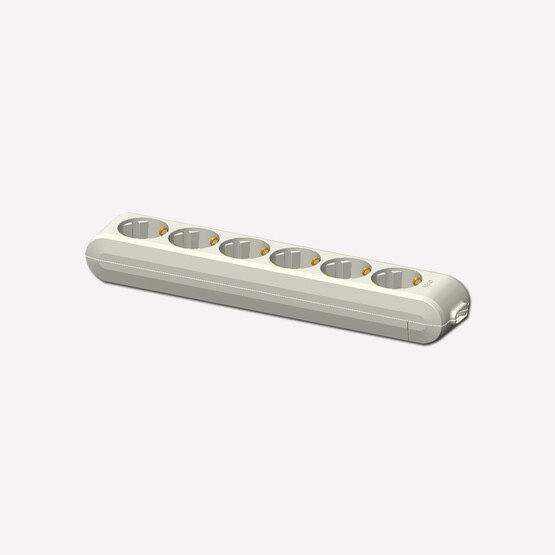 Viko Multi-Let 6'lı Topraklı Kablolu Çocuk Korumalı 1 Metre Priz Beyaz 