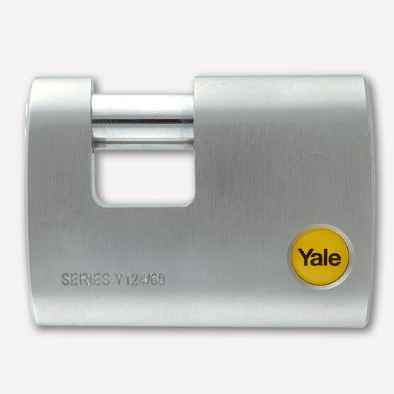 Yale Krom Kaplamalı Dış Mekan Asma Kilit - Kayar Pimli 60 mm  