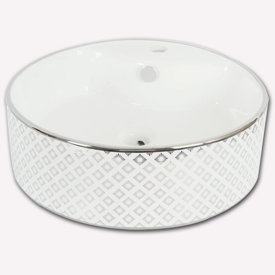 Euroser Tezgah Üstü Lavabo Gümüş