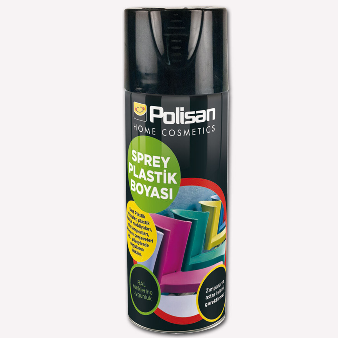    Polisan Plastik Yüzey Sprey Boya Mat Beyaz  