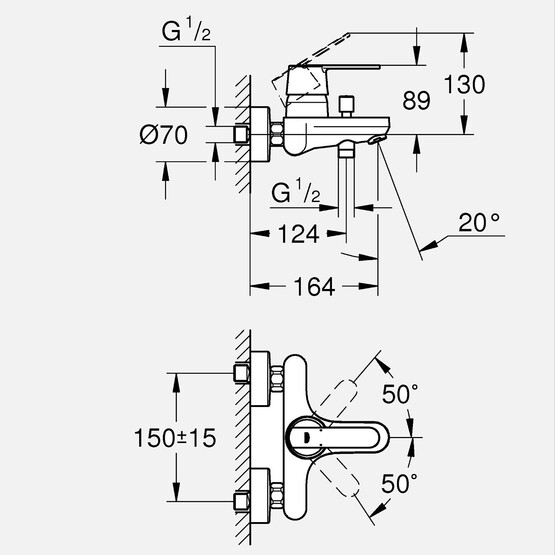 Grohe Get Banyo Bataryası 