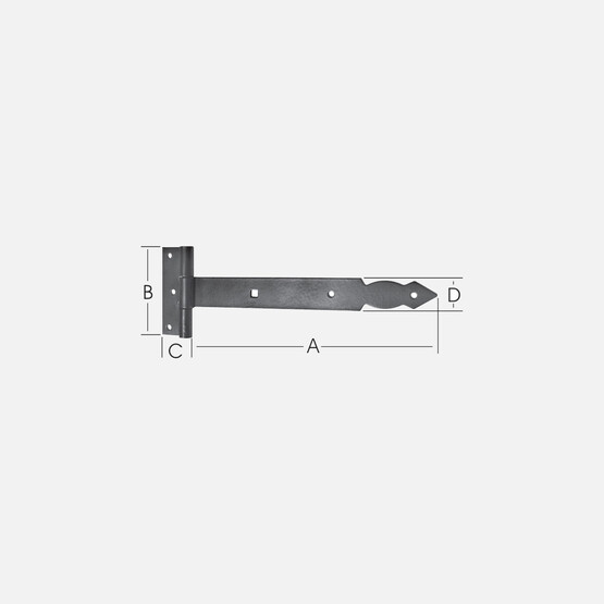 Ermo Dekoratif Kuyruklu Menteşe 120 mm Siyah 