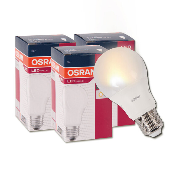 Osram Led Star 9.5 W Sarı Klasik E27 Duy 3'lü Led Ampul  