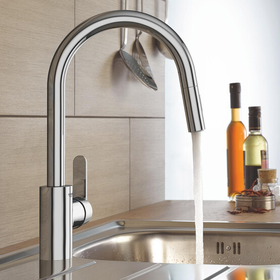 Grohe Get Spiralli Tek Kumandalı Eviye Bataryası 