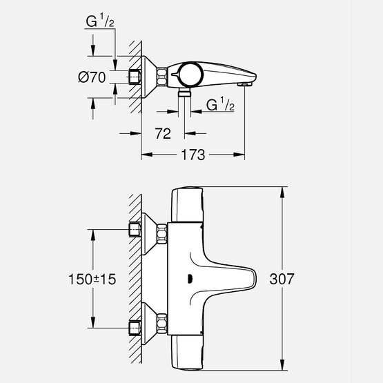 Grohe Yeni Precision Trend Termostat  Bataryası 