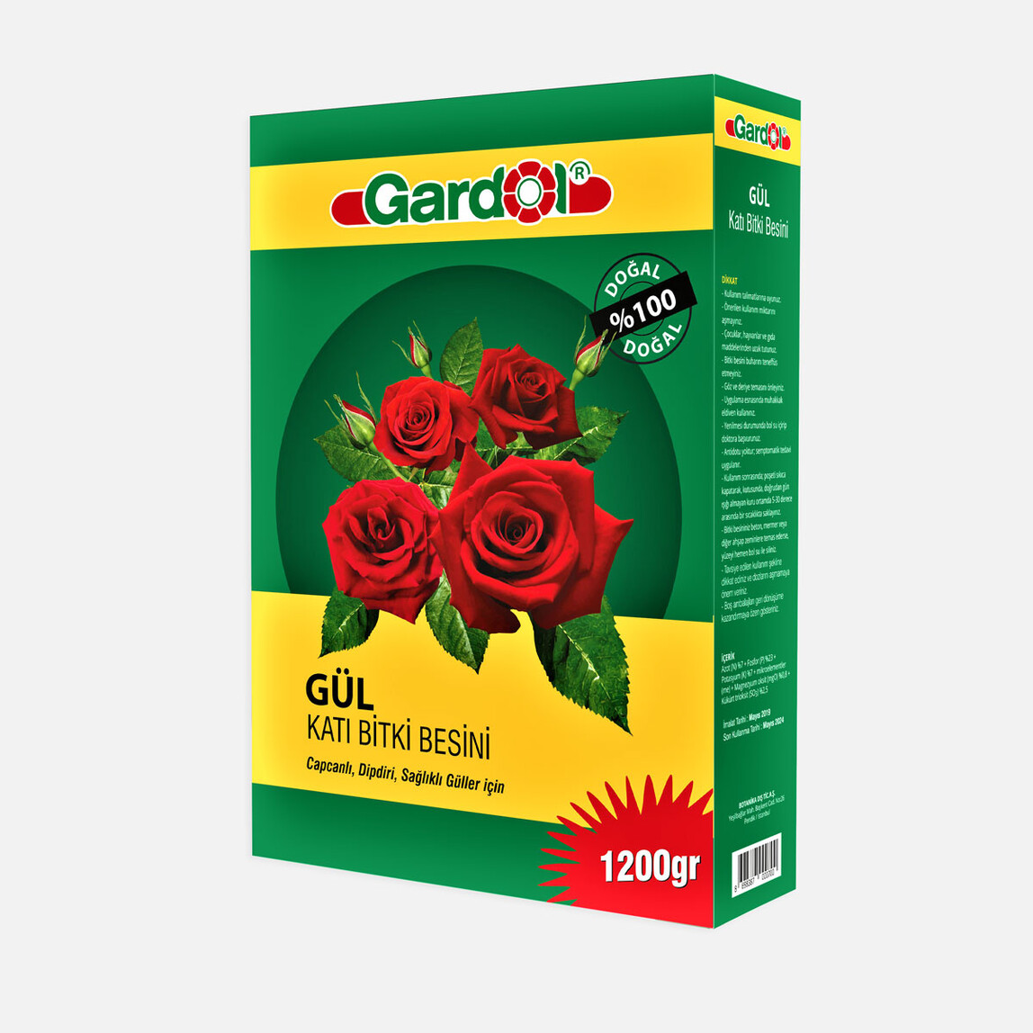    Gardol Gül İçin Katı Gübre 1200gr   