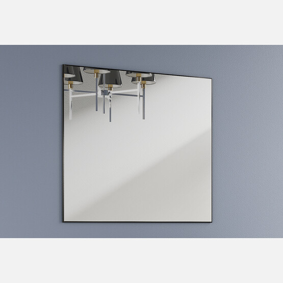 Polka Nero Aynalı 80 cm Banyo Dolabı Üst Modül Beyaz