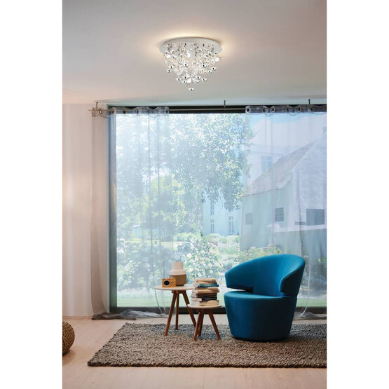 Eglo Pianopoli Modern Tekli Led Cam Yuvarlak Plafonyer Avize 
