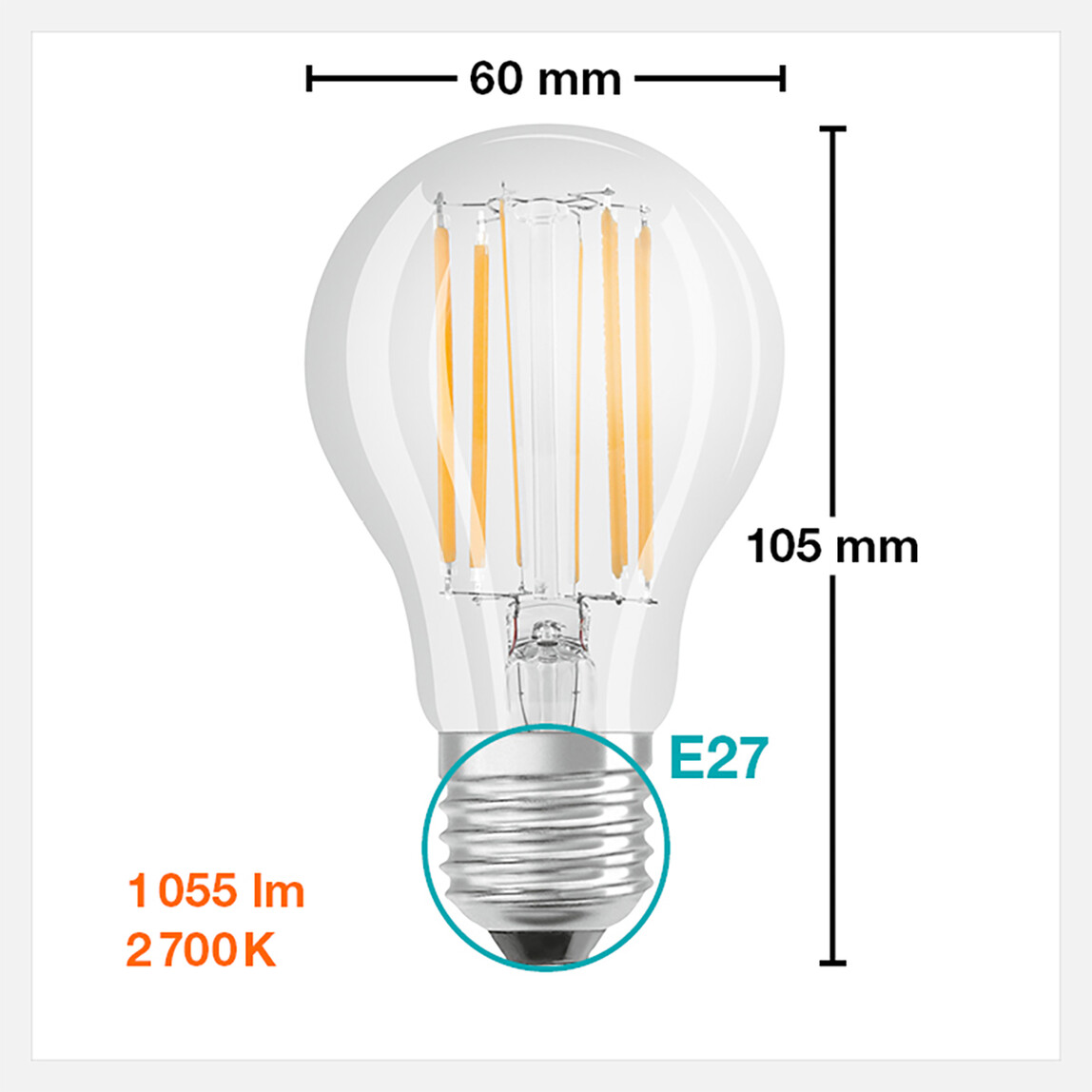    Osram Retrofit 7 W Sarı Klasik E27 Duy Led Ampul   