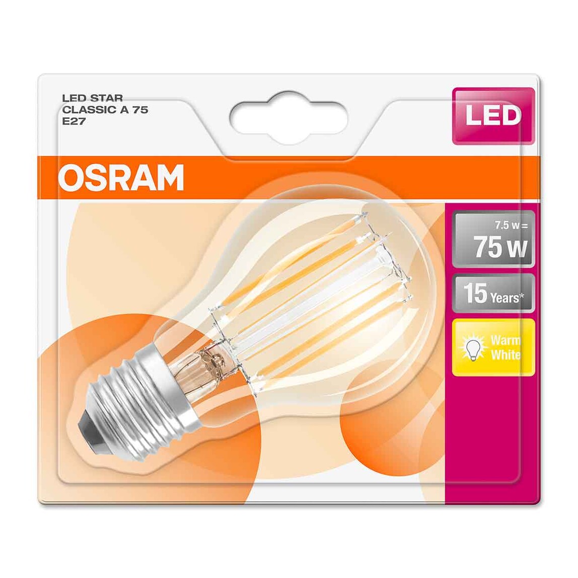    Osram Retrofit 7 W Sarı Klasik E27 Duy Led Ampul   