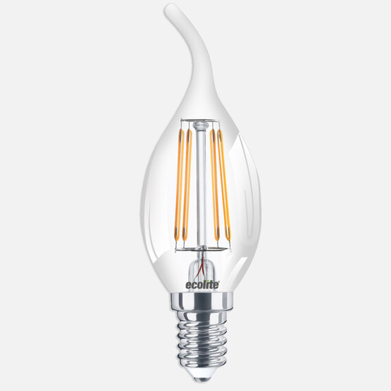 Ecolite Filament Flame C35 4 W Sarı Mum E14 Duy Led Ampul  