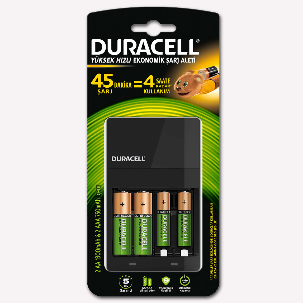    Duracell Pil Şarj Aleti Ve Pil Cef 14 Şarj Aletı + 2 adet  AA 2 