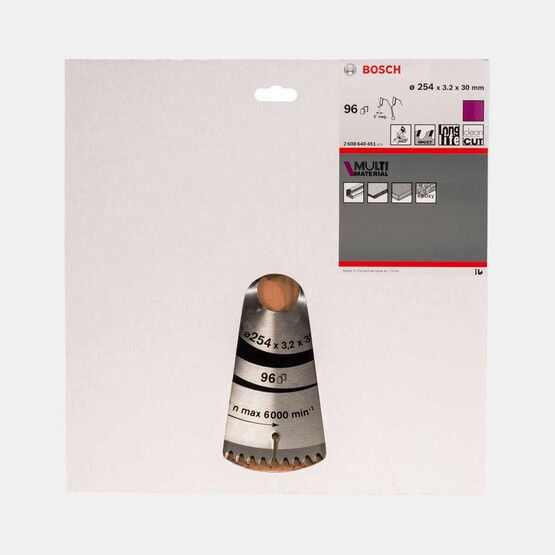 Bosch Daire Testere Bıçağı  Çok Amaçlı 254x30 mm  96 Diş