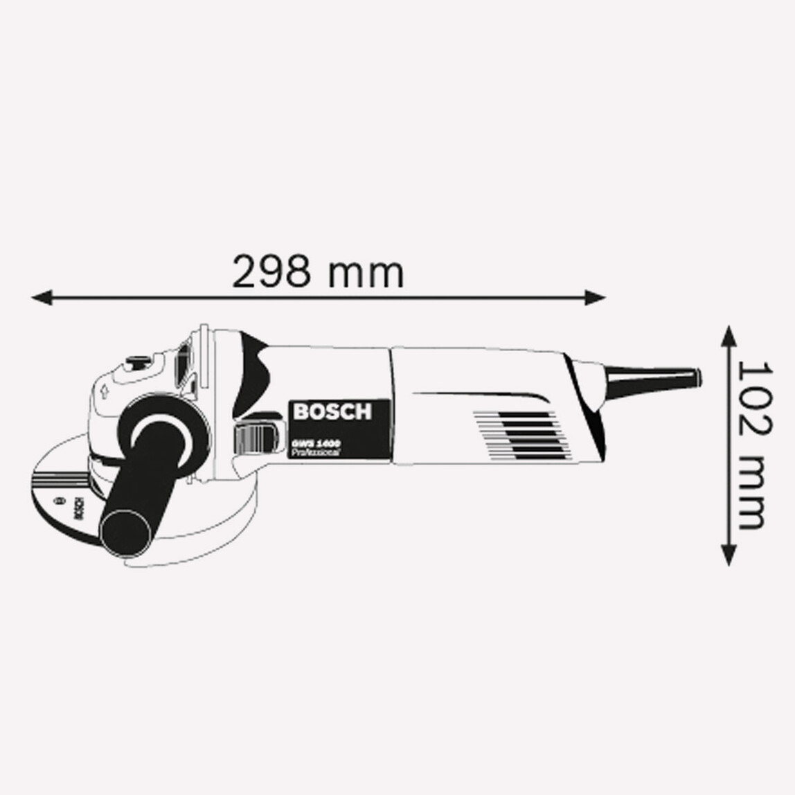    Bosch GWS-1400 1400W 125 mm Profesyonel Avuç Taşlama Makinesi  