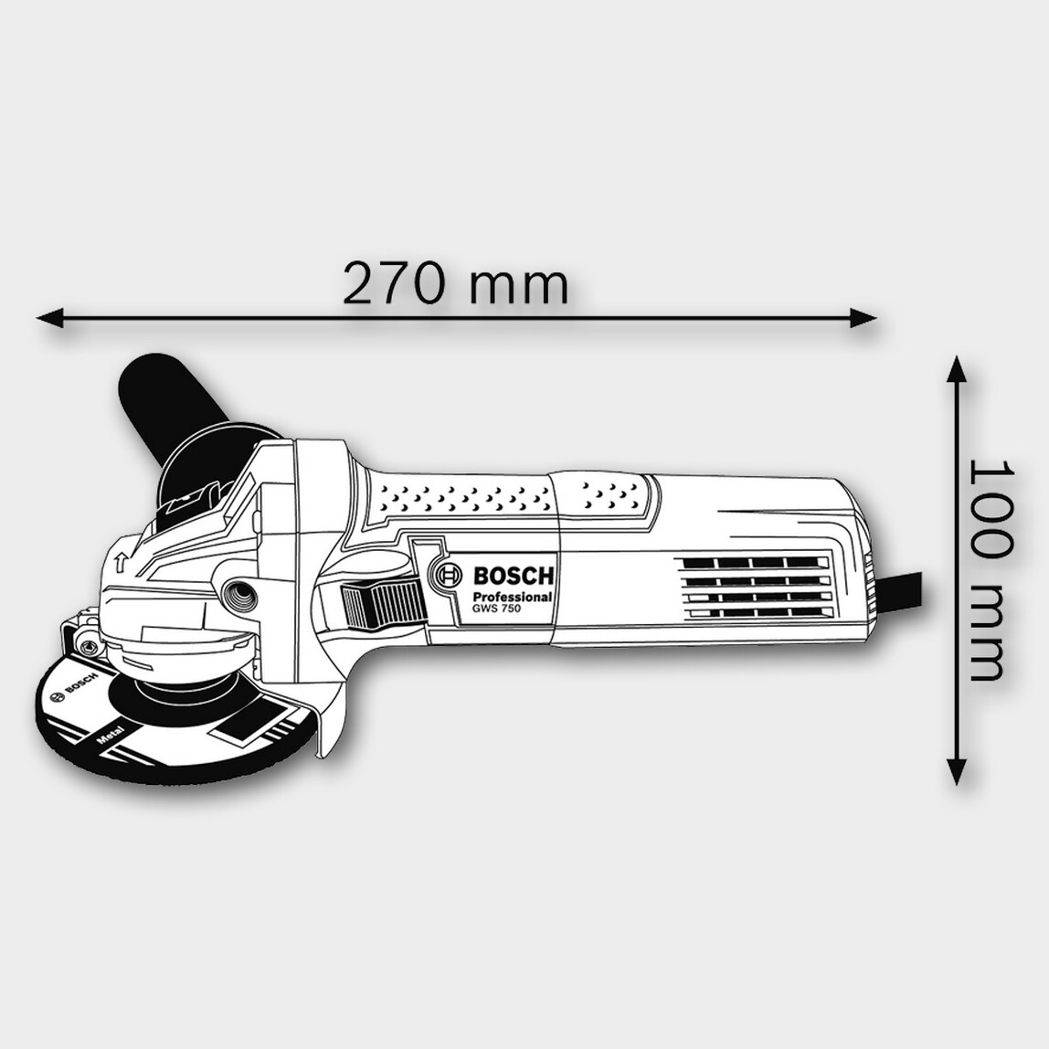    Bosch GWS-750 750W 115 mm Profesyonel Avuç Taşlama Makinesi  