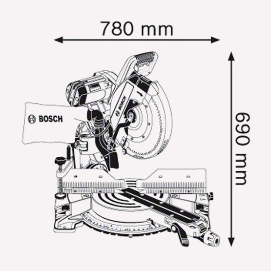 Bosch Profesyonel GCM-12GDL 2000 W 305 mm Entegre Çift Çizgili Kızaklı Lazerli Gönye Testere  