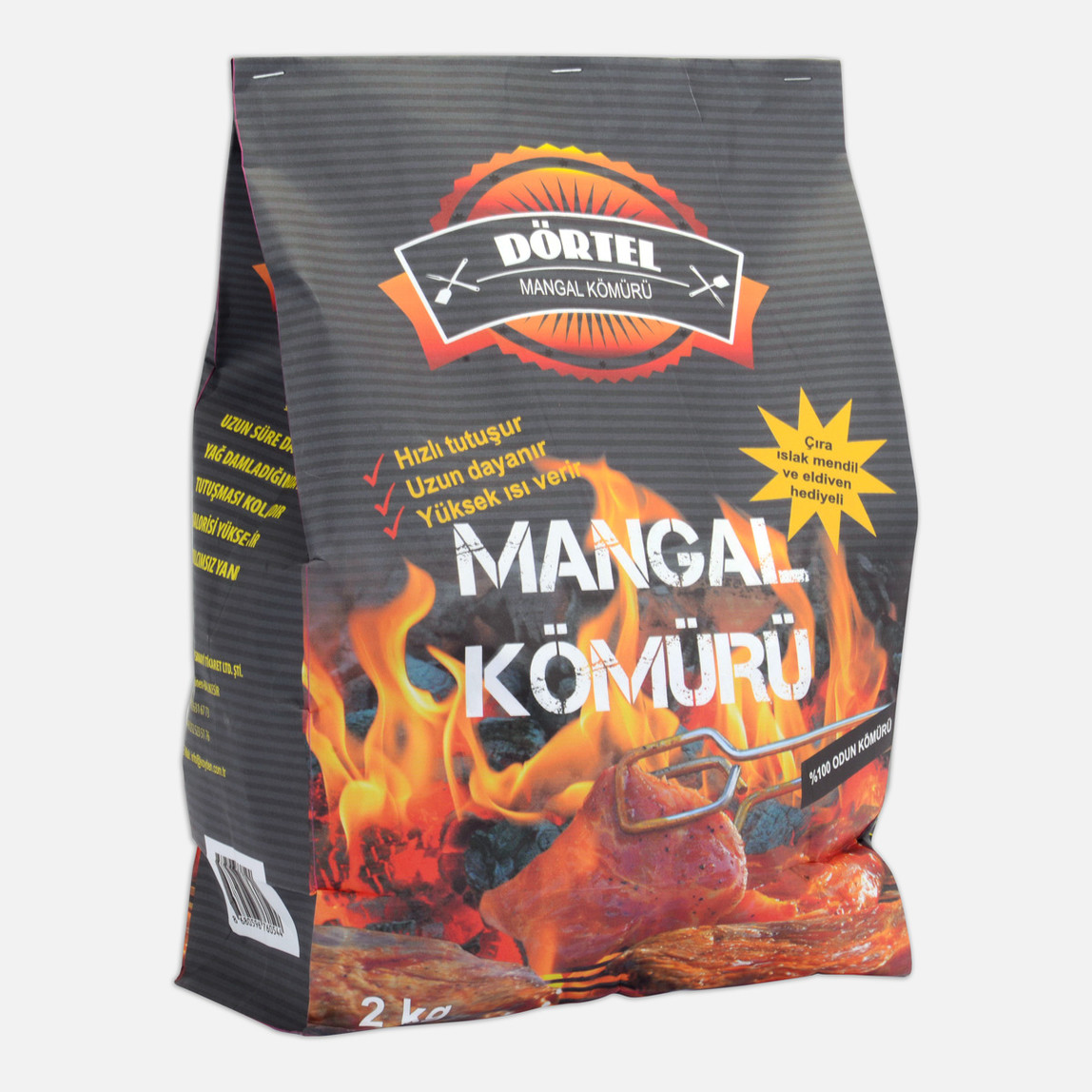    Dörtel 2 Kg Mangal Kömürü 