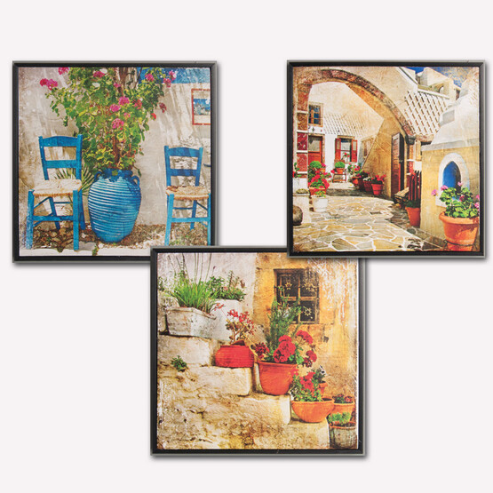 Ertürk 3'Lü Set Çerçeveli Resim 22x22 cm