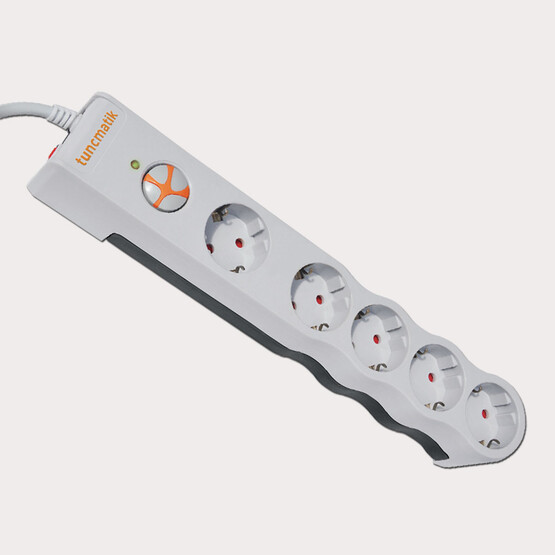 Tunçmatik Powersurge TSK6134 5'li 1050 Joule 1,5 Metre Enerji Koruma Prizi Beyaz  