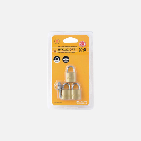 3x Ortak Anahtarlı Pirinç Asma Kilit 30 mm 