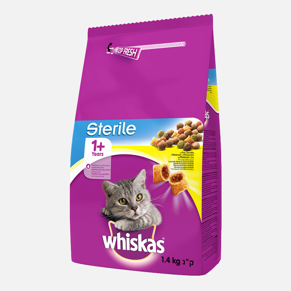    Whiskas 1,4Kg Kedi Maması Sterile Tavuklu 