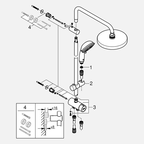 Grohe New Tempesta Kolonlu Duş Sistemi