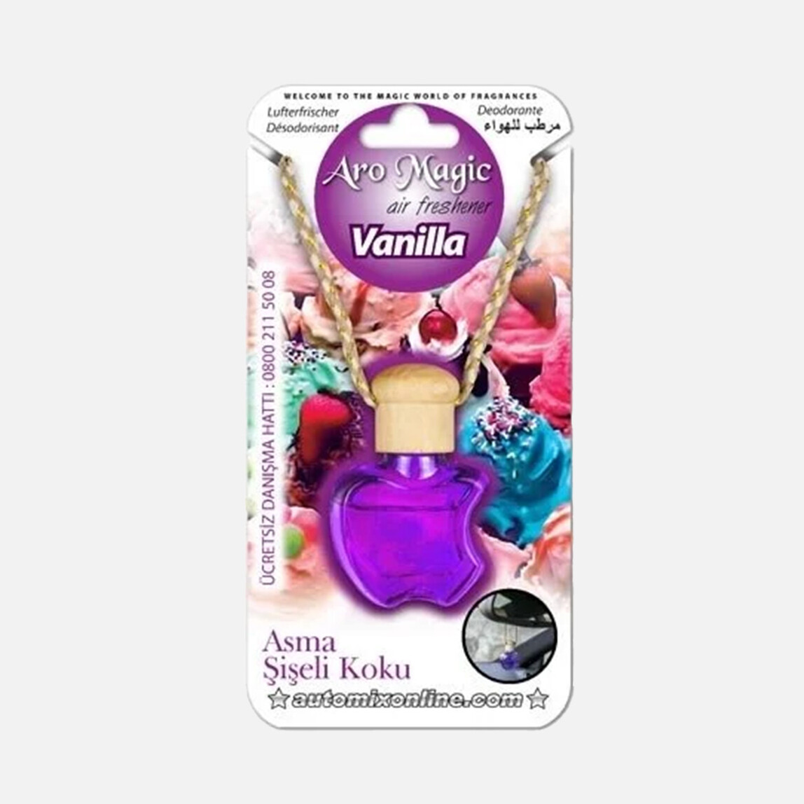    Automix Aromagic Şişeli Asma Koku Vanilla 