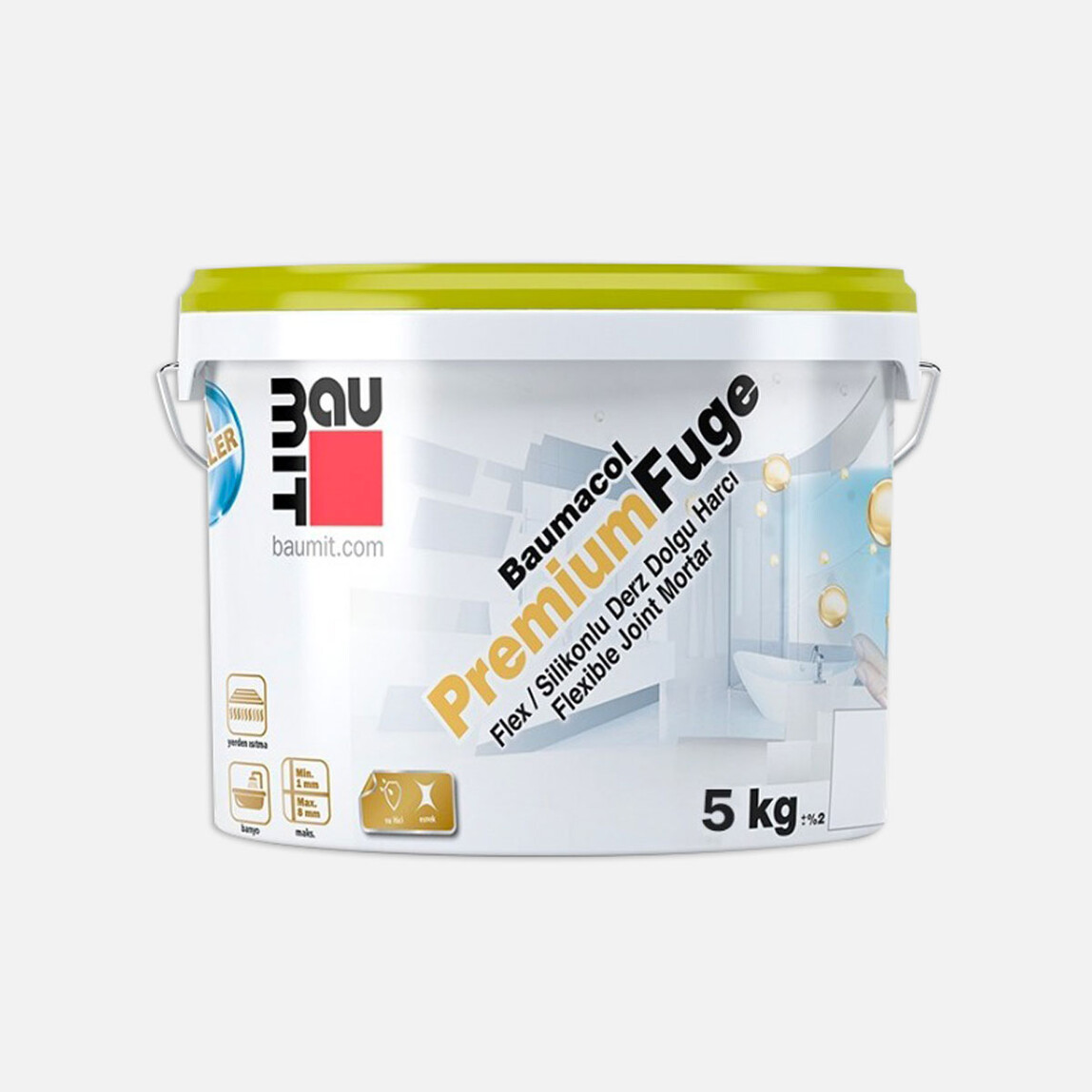    Baumit Baumacol Premium Fuge CG2 WA Flex Koyu Kahve 5 kg 