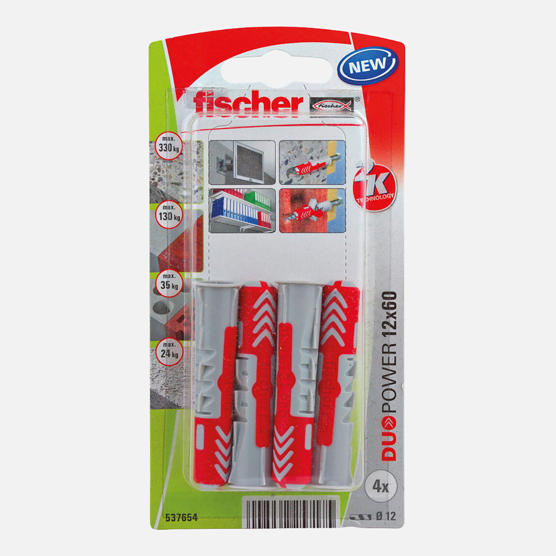    Fischer Duopower 12x60 K NV(4) Dübel   