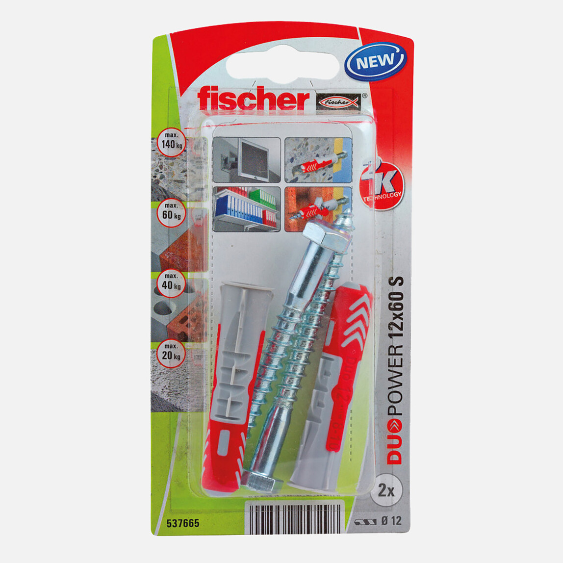    Fischer Duopower 12x60 KNV(2)Dübel   