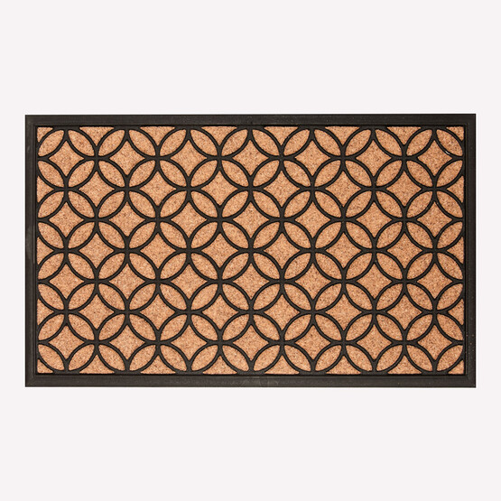 Ekol Bali Dikdörtgen 45x75 cm Koko-Pvc Paspas Kahve-Siyah