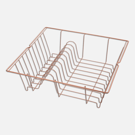 Metaltex Bakır Dikdörtgen Tek Katlı 36x33x12 cm Metal Bulaşıklık