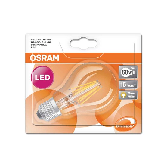 Osram CLA Fil 60 6.5 W Sarı Klasik E27 Duy Led Ampul  