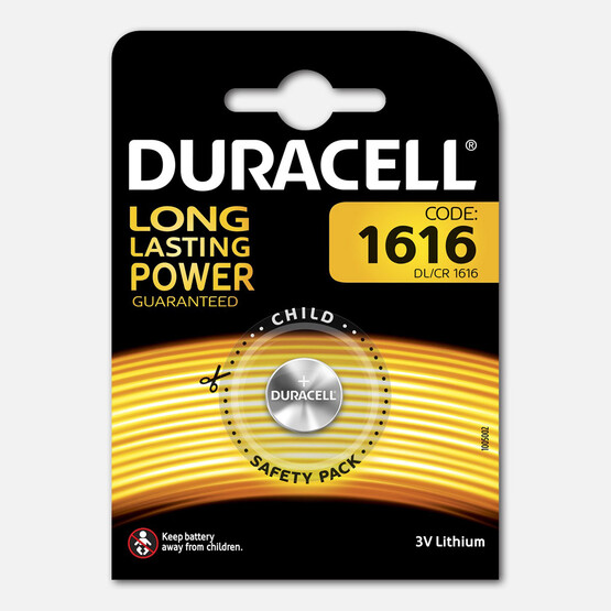 Duracell CR1616 3 Volt Lityum Tekli Düğme Pil