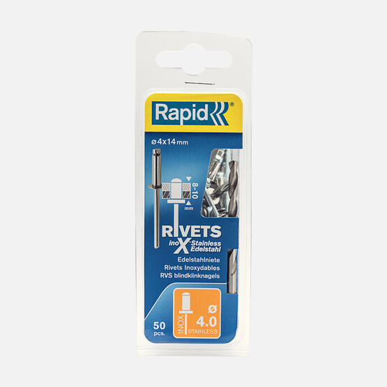 Rapid Perçin 4X14 mm Paslanmaz Matkap Ucu 50 Adet  