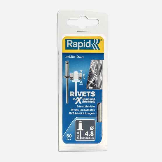 Rapid Perçin 4,8X10 mm Paslanmaz Matkap Ucu 50 Adet  