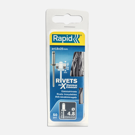 Rapid Perçin 4,8X25 mm Paslanmaz Matkap Ucu 50 Adet  