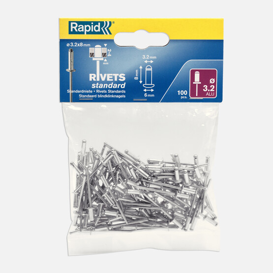 Rapid Perçin 3,2X8 mm Alu Poşet 100 Adet  