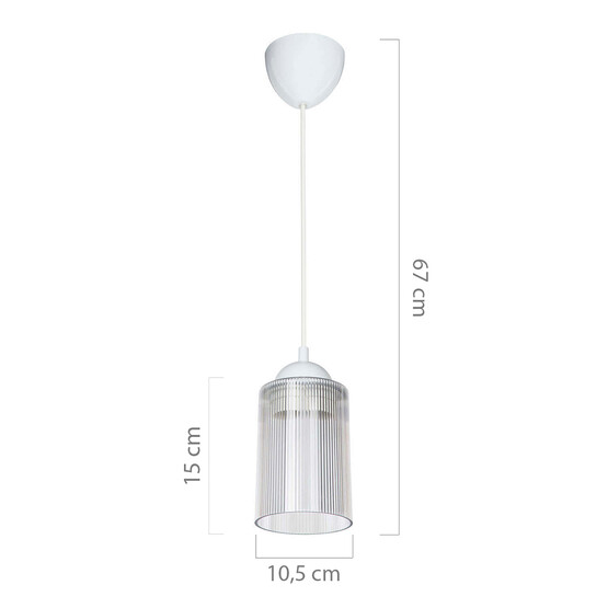 Modelight Optik Cam Yuvarlak Tekli Modern Sarkıt  
