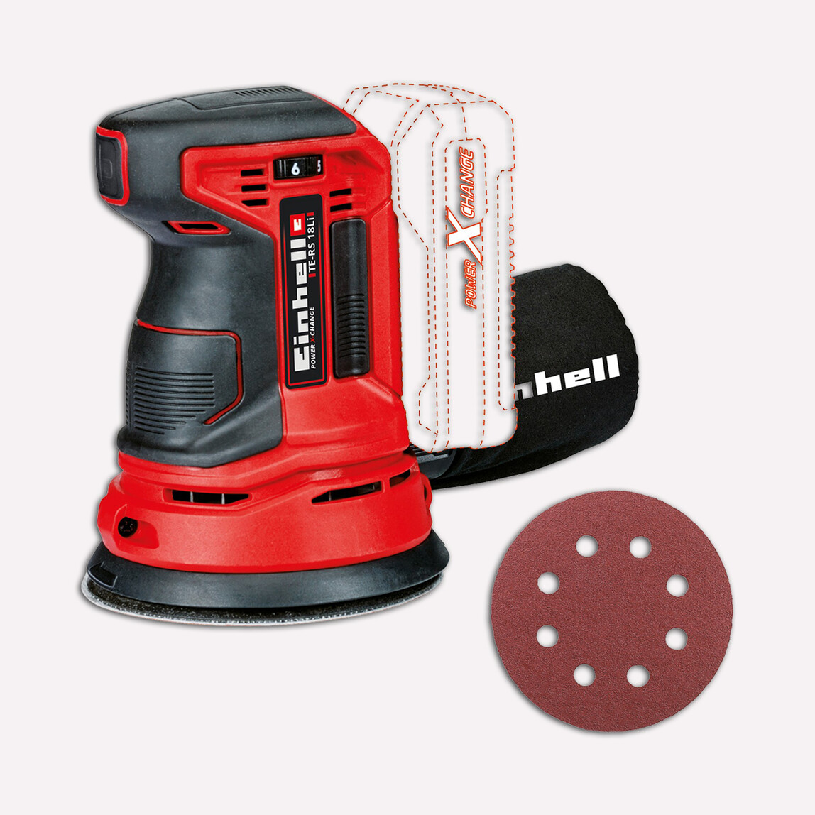    Einhell TE-RS 18 Li Solo Akülü Eksantrik Zımpara  