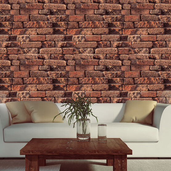 Golden Eski Tuğla Desenli Duvar Kağıdı 52 cm x 10 m 